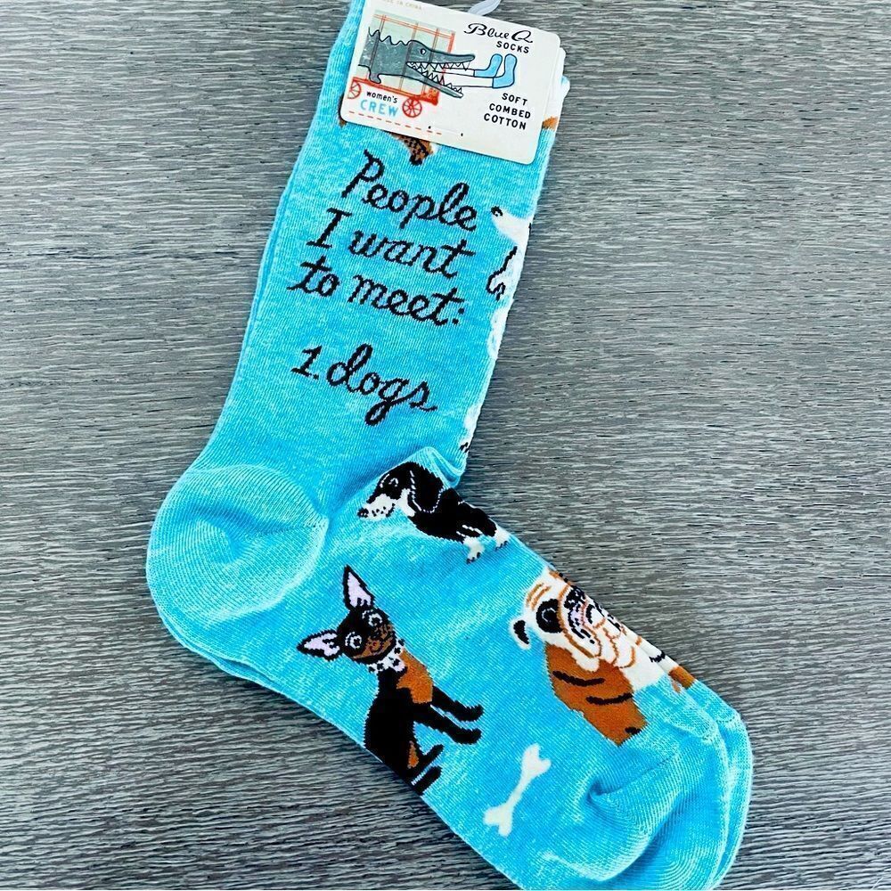 Blue Q Dog Lover Women Adult Fun Socks